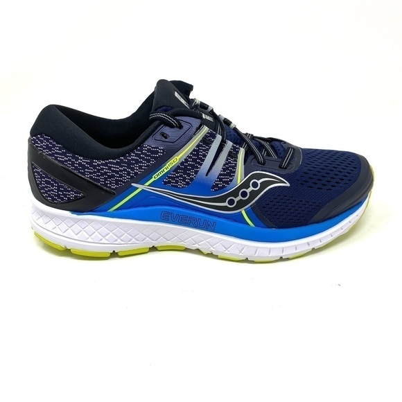 Saucony Men's Omni ISO running shoes navy blue citron - Picture 1 of 7